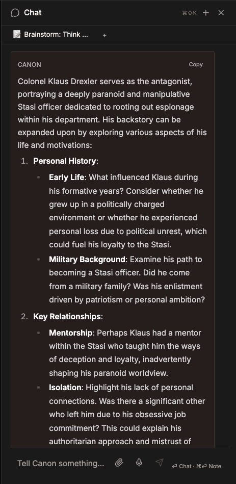 Canon Chat AI feature